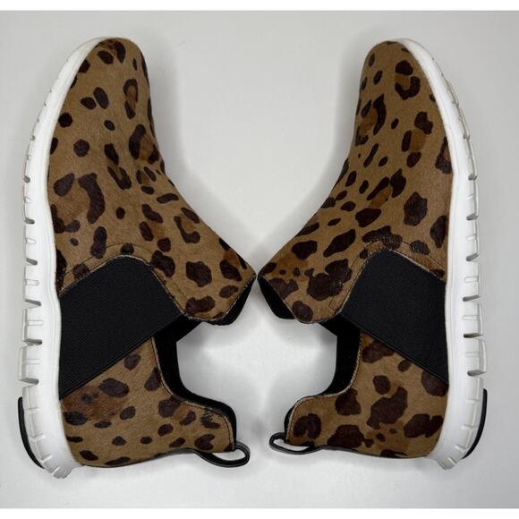Cole Haan ZeroGrand Bootie Womens 8B Ocelot HairCalf Print Pull On Sneaker - Picture 6 of 10